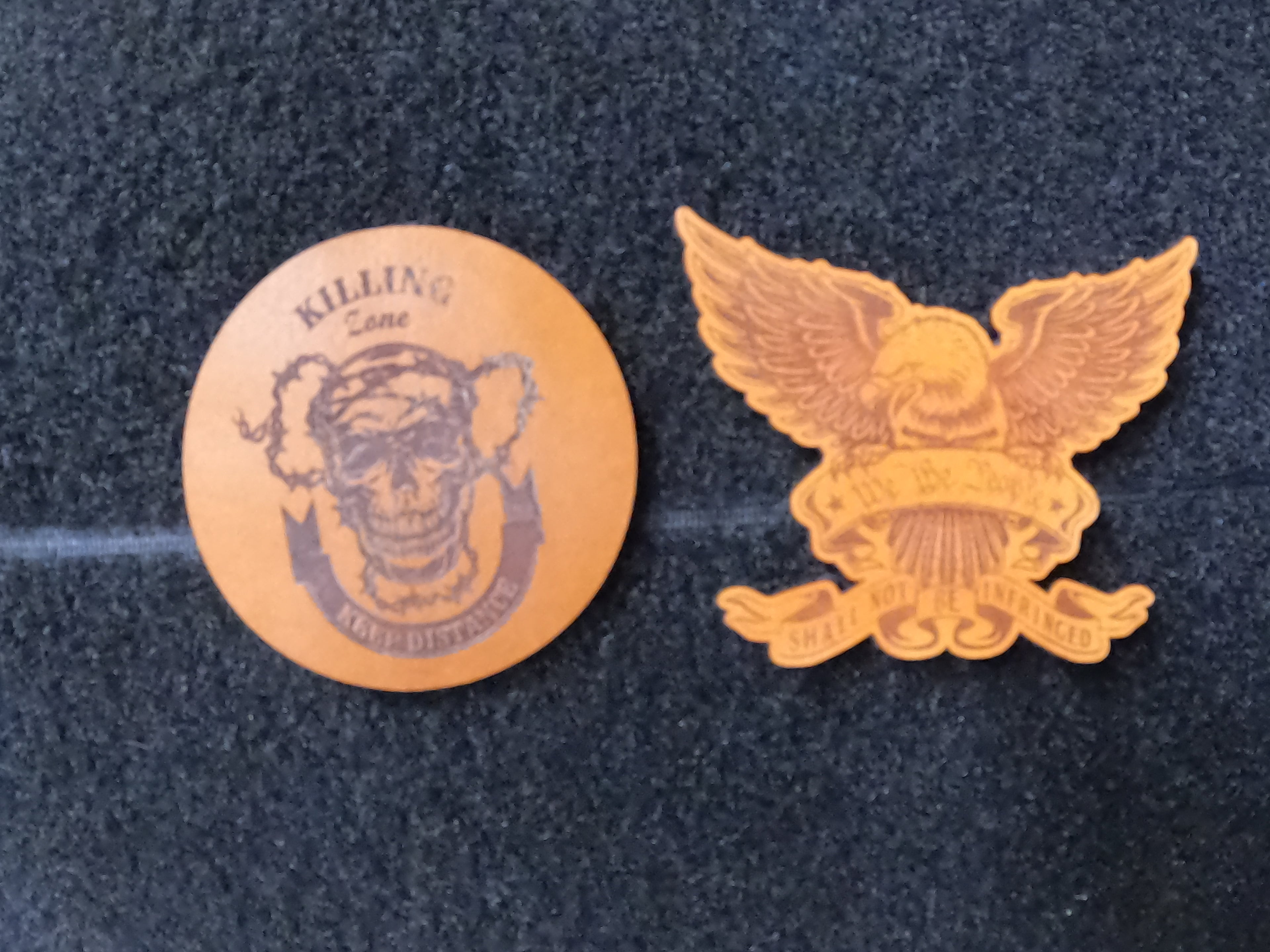 Leather moral type patch