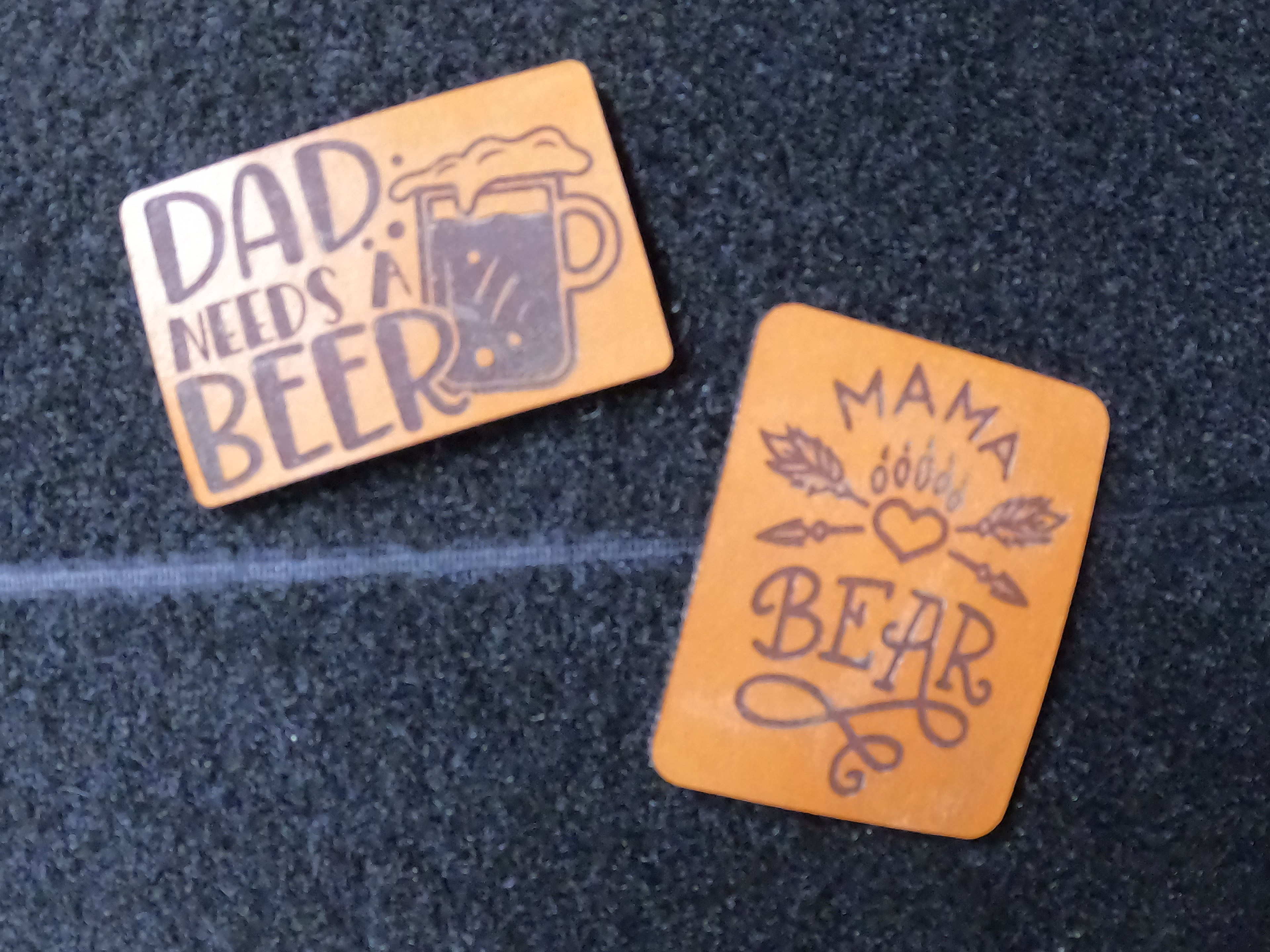 Leather moral type patch