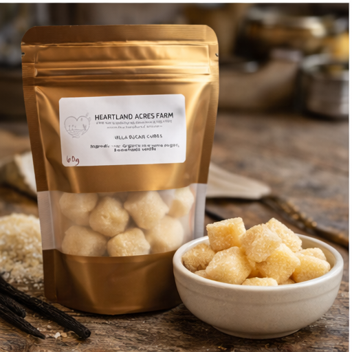 Hand-crafted vanilla-sugar cubes