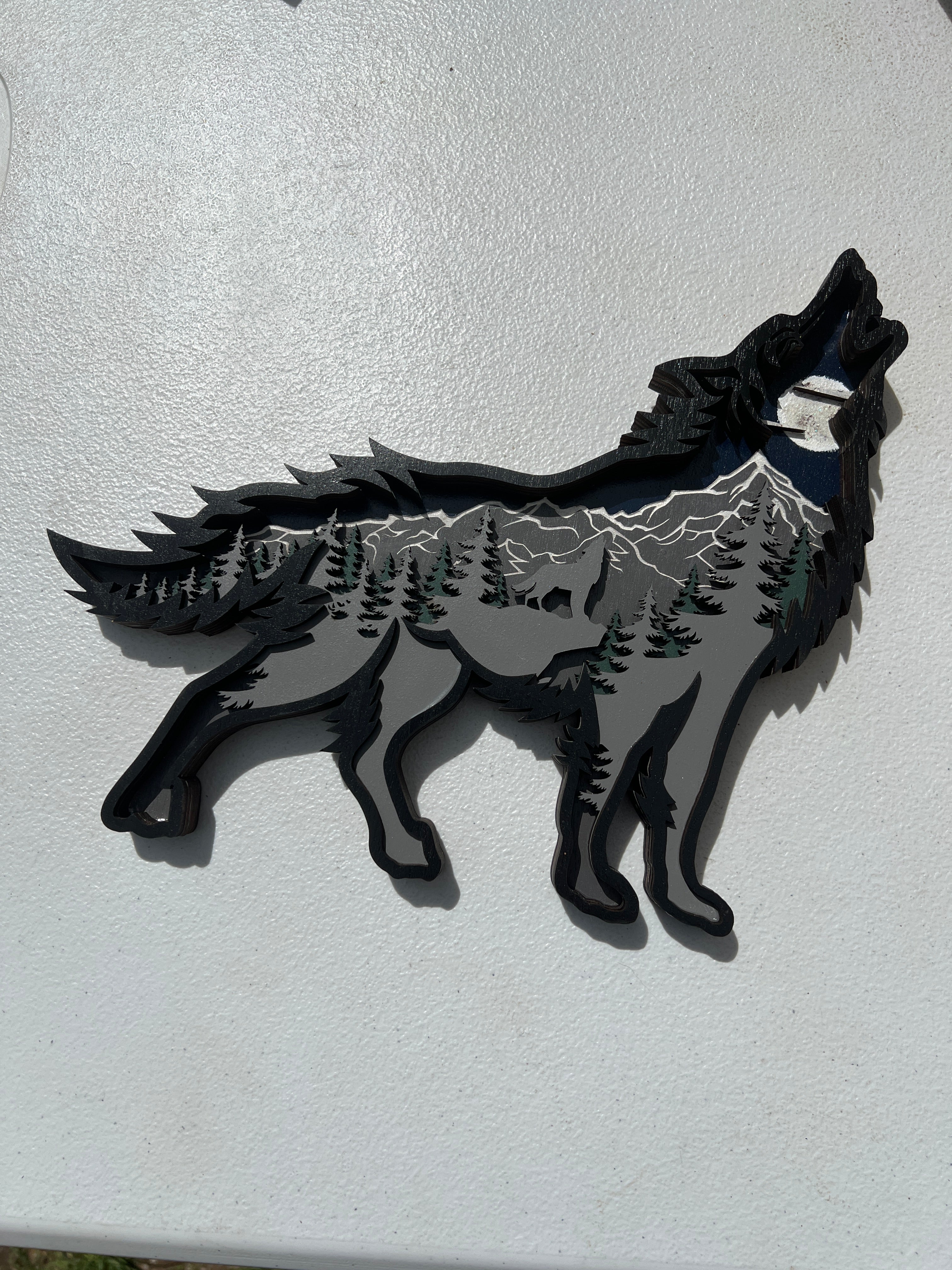 Layered wooden designs